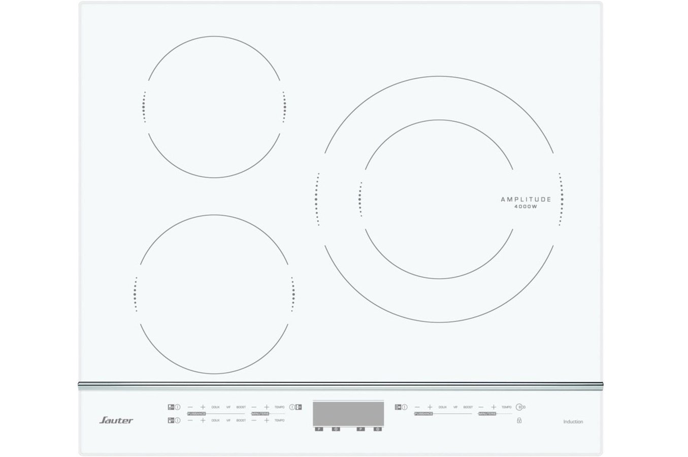 Plaque de cuisson blanche avec 3 zones induction Sauter SPI4360W