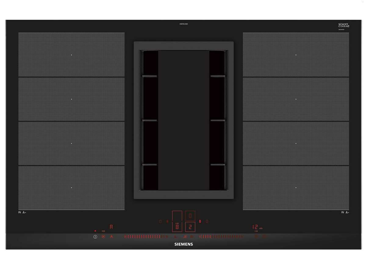 Plaque induction avec hotte aspirante intégrée Siemens EX875LX34E